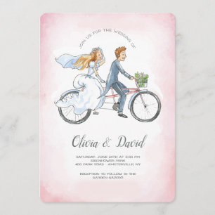 Invitación a la boda en bicicleta