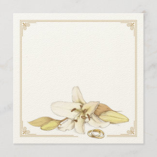 Invitación a la boda en blanco lirio