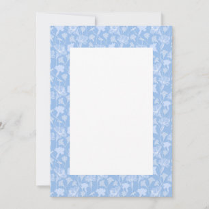 Invitación a la boda en blanco - porcelana azul
