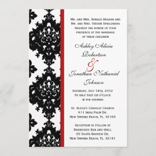 Invitación a la boda en blanco y negro