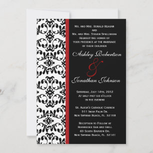 Invitación a la boda en blanco y negro