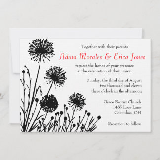 Invitación a la boda en blanco y negro