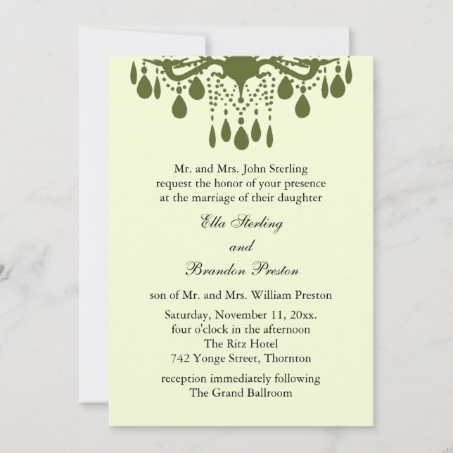 Invitación a la boda en el Gran Salón de Baile (ve (Anverso)