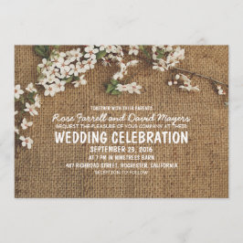 Invitación a la boda en el jardín de Burlap Rústic