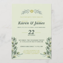 Invitación a la Boda en el Jardín de Olivos Toscan