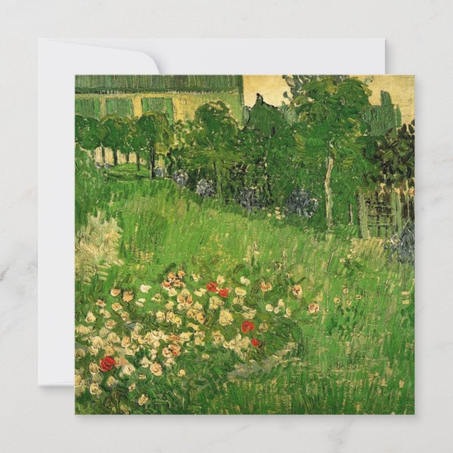 Invitación a la boda en el jardín de Van Gogh Daub (Anverso)