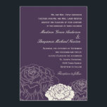 Invitación a la boda en el jardín Rosa - Púrpura<br><div class="desc">Esta colección contemporánea de jardines Rosa cuenta con bonitas siluetas subió que añaden un estilo elegante y elegante a cualquier tema boda. Este diseño también está disponible en otros esquemas de color. Visita berryberrysweet.com para más detalles. Artículos disponibles en este diseño: - Invitaciones de boda - Tarjeta RSVP - Cartas...</div>