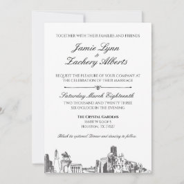 Invitación a la boda en el Skyline de Houston