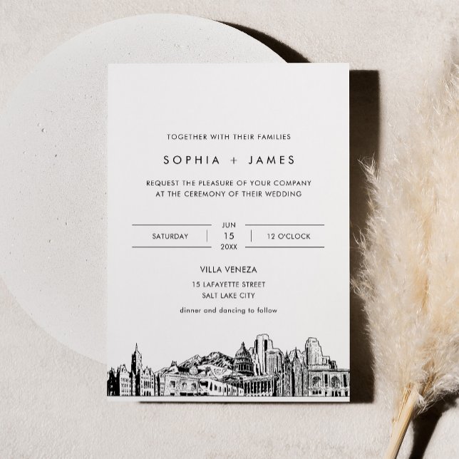 Invitación a la boda en el Skyline de Salt Lake Ci (Subido por el creador)