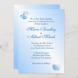 Invitación a la boda en el teatro de vela