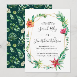 Invitación a la boda en el Terrario Floral Tropica