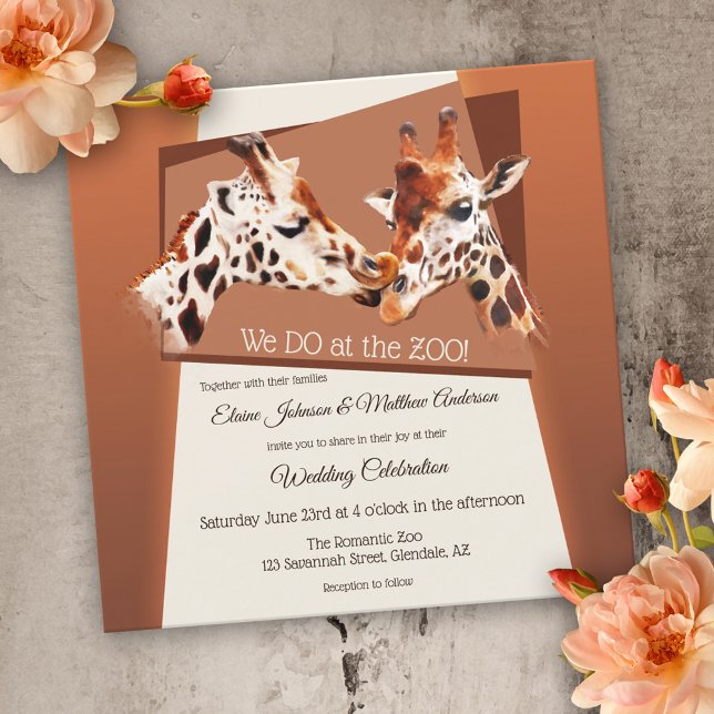 Invitación a la boda en el zoológico de Giraffe Sa (Subido por el creador)