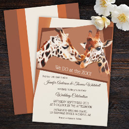 Invitación a la boda en el zoológico de Safari