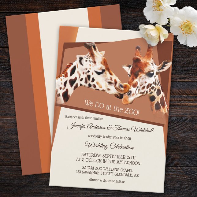 Invitación a la boda en el zoológico de Safari (Subido por el creador)