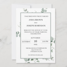 Invitación a la boda en Eucalipto