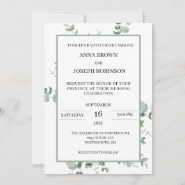 Invitación a la boda en Eucalipto