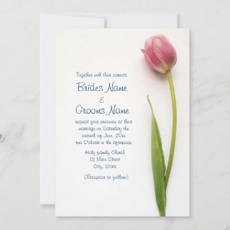 Invitación a la boda en flor rosa