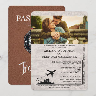 Invitación a la boda en Irlanda de Brown