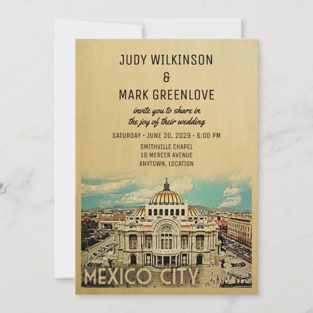 Invitación a la boda en la Ciudad de México Palaci