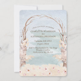 Invitación a la boda en la playa de Watercolor BOH