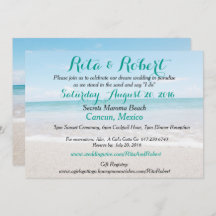 Invitación a la boda en la playa - El océano I est