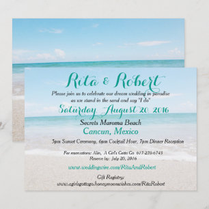 Invitación a la boda en la playa - El océano I est