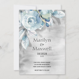 Invitación a la boda en la sombra de una Peonia Az