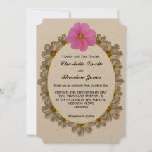Invitación a la boda en los jardines de flores