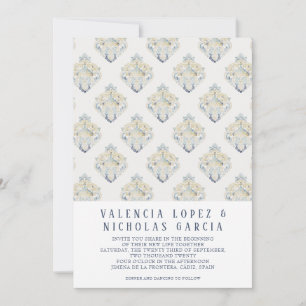 Invitación a la boda en mosaico en España