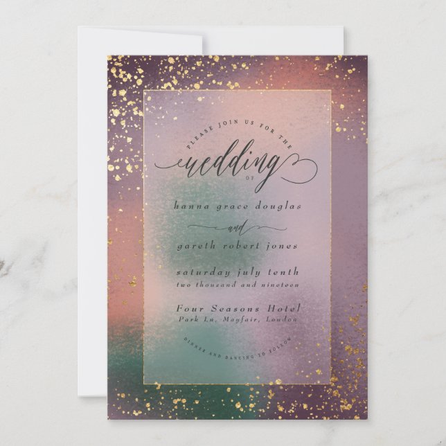 invitación a la boda en pareja (oro) (Anverso)