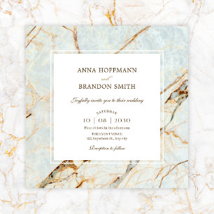 Invitación a la boda en piedra de mármol
