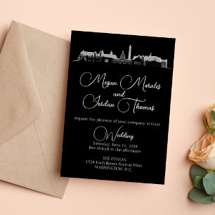 Invitación a la boda en Skyline de Washington DC