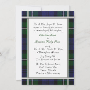 Invitación a la boda en Tartán