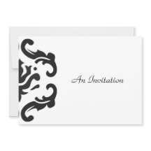 Invitación a la boda en un elegante Damasco blanco