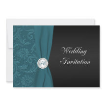 Invitación a la boda en un monograma de Damasco ve