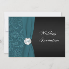 Invitación a la boda en un monograma de Damasco ve