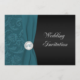 Invitación a la boda en un monograma de Damasco ve