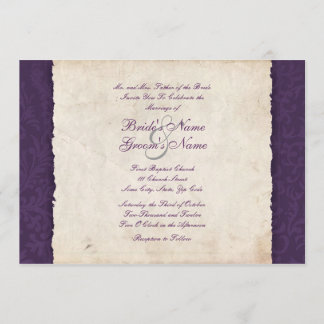 Invitación a la boda en un país púrpura