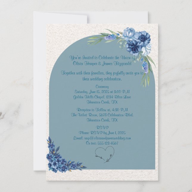 Invitación a la boda encantadora (Anverso)