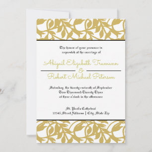 Invitación a la boda entre mediados de siglo y med