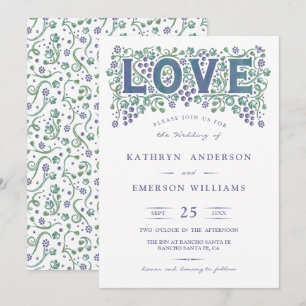 Invitación a la boda entrelazada de amor