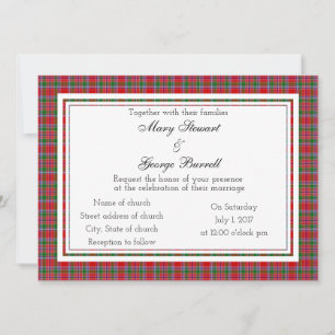 Invitación a la boda escocesa de Burrell