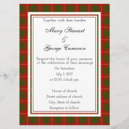 Invitación a la boda escocesa de Cameron