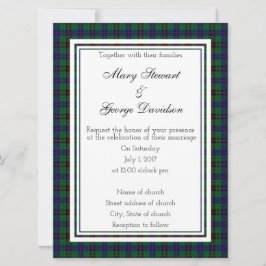 Invitación a la boda escocesa de Davidson