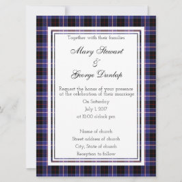 Invitación a la boda escocesa de Dunlap