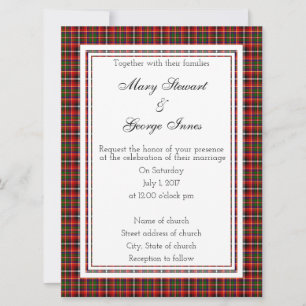 Invitación a la boda escocesa de Innes