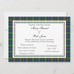 Invitación a la boda escocesa de Jones