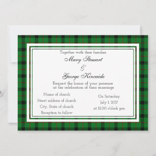 Invitación a la boda escocesa de Kincaide