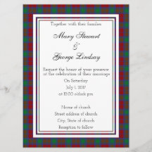 Invitación a la boda escocesa de Lindsay