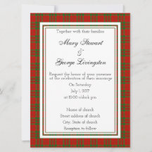 Invitación a la boda escocesa de Livingston